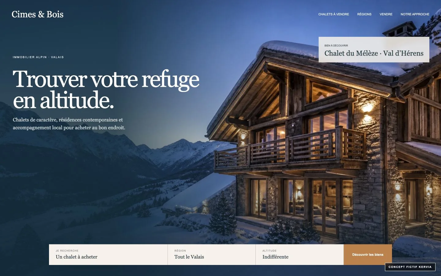 Concept Kervia pour une activité liée aux chalets